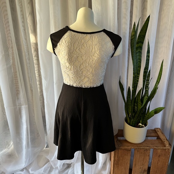 Black and White Lace Dress - Picture 3 of 6